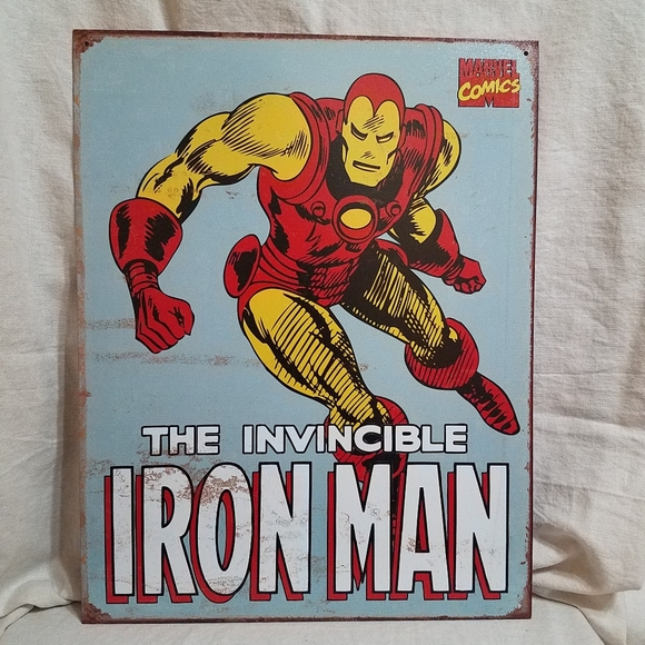 Marvel Comics Iron Man Retro Tin Sign